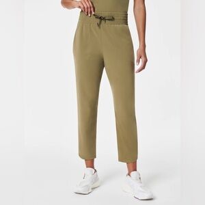 Spanx Green Out of Office Trousers in Tuscan Olive Pants